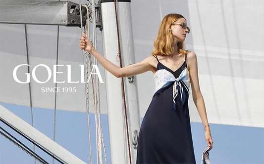 a lady in maxi slip dress with scarf