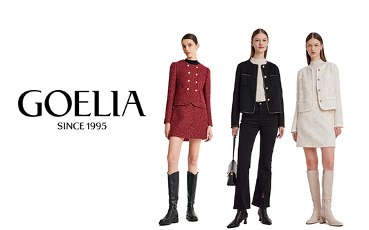 3 ladies in tweed suit