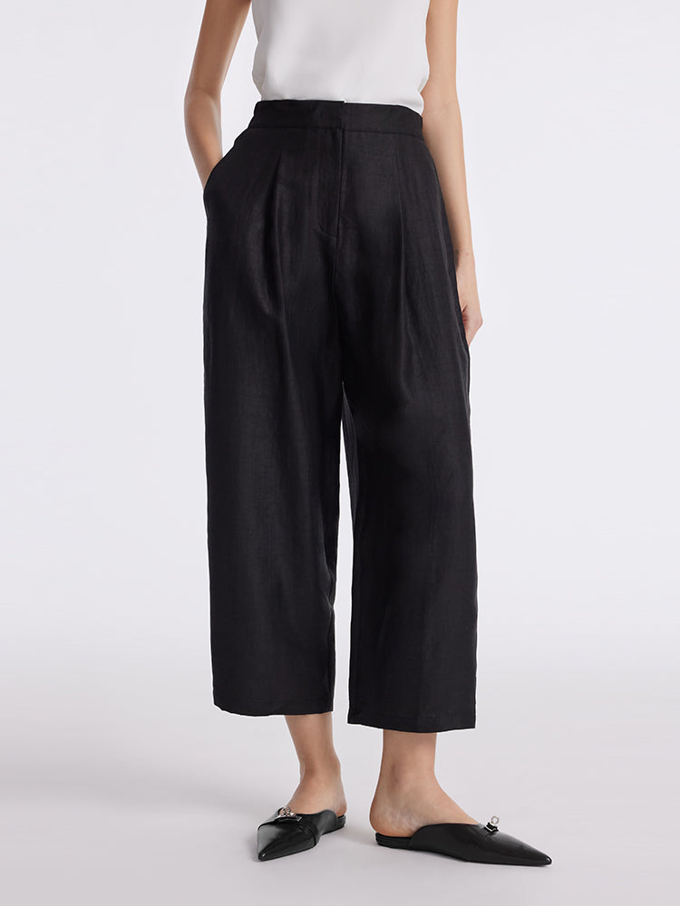 16 Momme Xiang Yun Silk Wide Leg Women Pants GOELIA