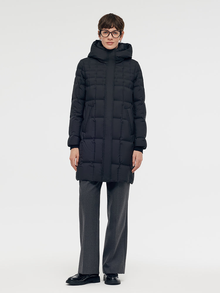Waterproof And Windproof Hooded Goose Down Coat GOELIA
