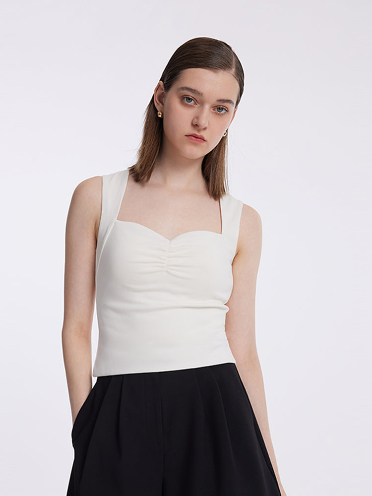 Knitted Camisole With Detachable Chest Pads GOELIA