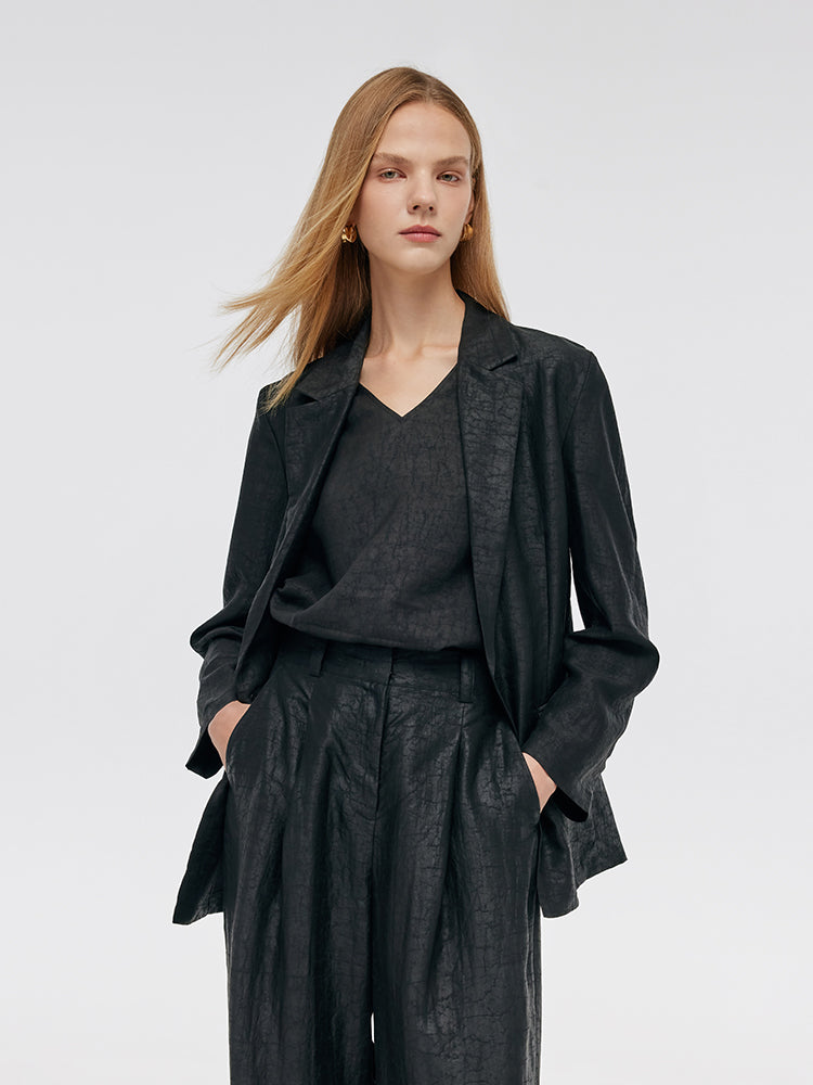 Xiang Yun Silk One-Button Unisex Blazer GOELIA