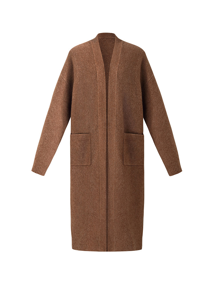 Wool Yak Blend Unisex Long Cardigan GOELIA