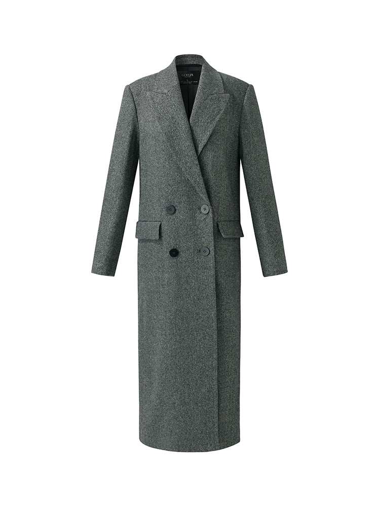 Washable Wool Lapel Unisex Overcoat GOELIA
