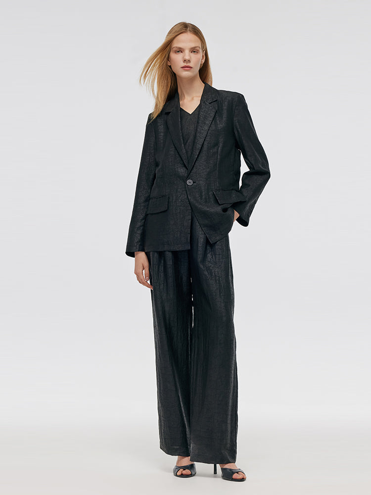 Xiang Yun Silk One-Button Unisex Blazer GOELIA