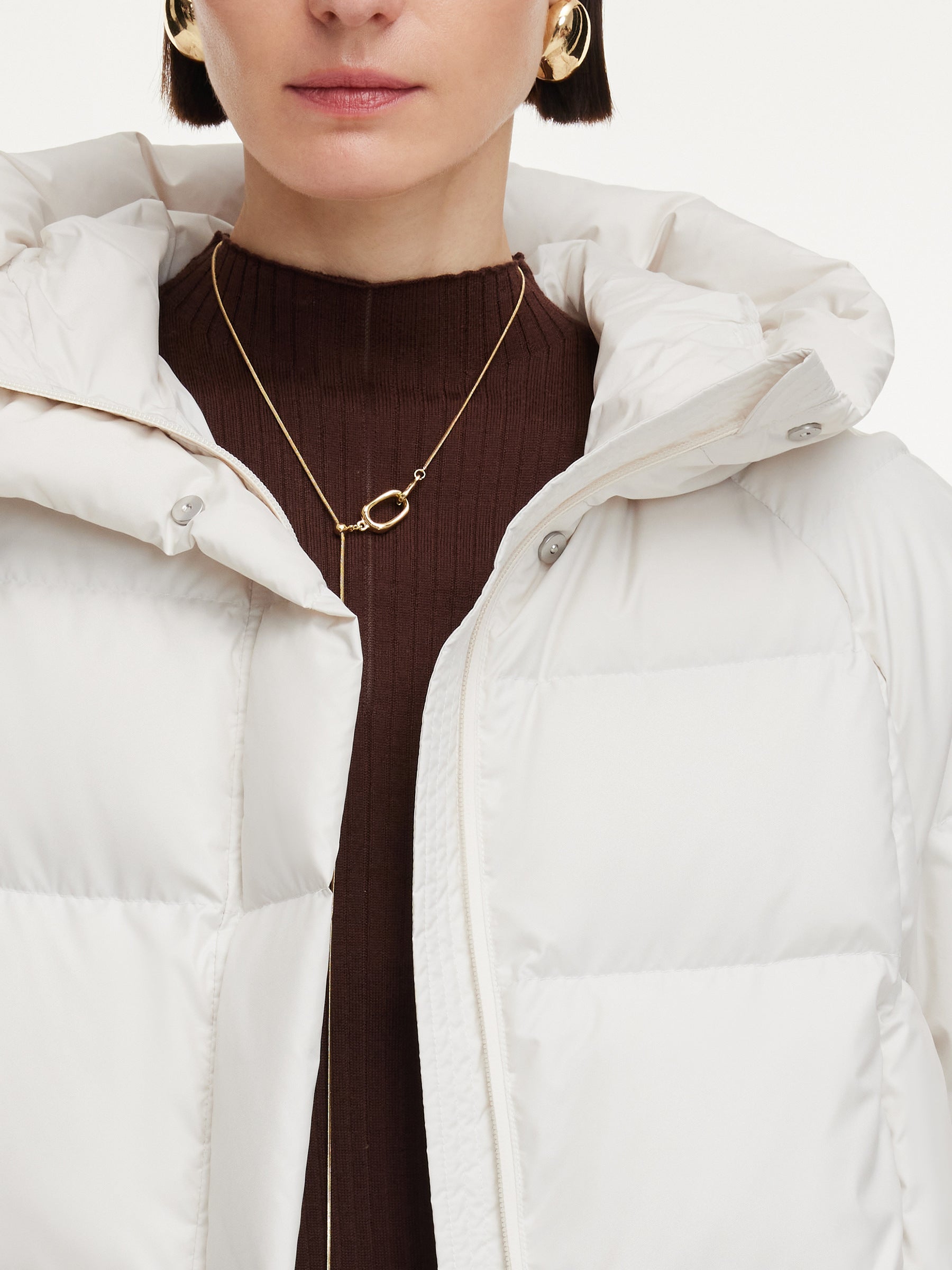 Hooded Zip-Up Goose Down Jacket GOELIA Hooded Zip-Up Goose Down Jacket GOELIA