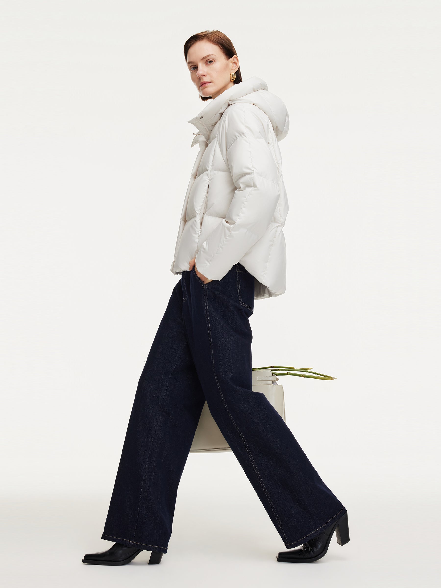 Hooded Zip-Up Goose Down Jacket GOELIA Hooded Zip-Up Goose Down Jacket GOELIA