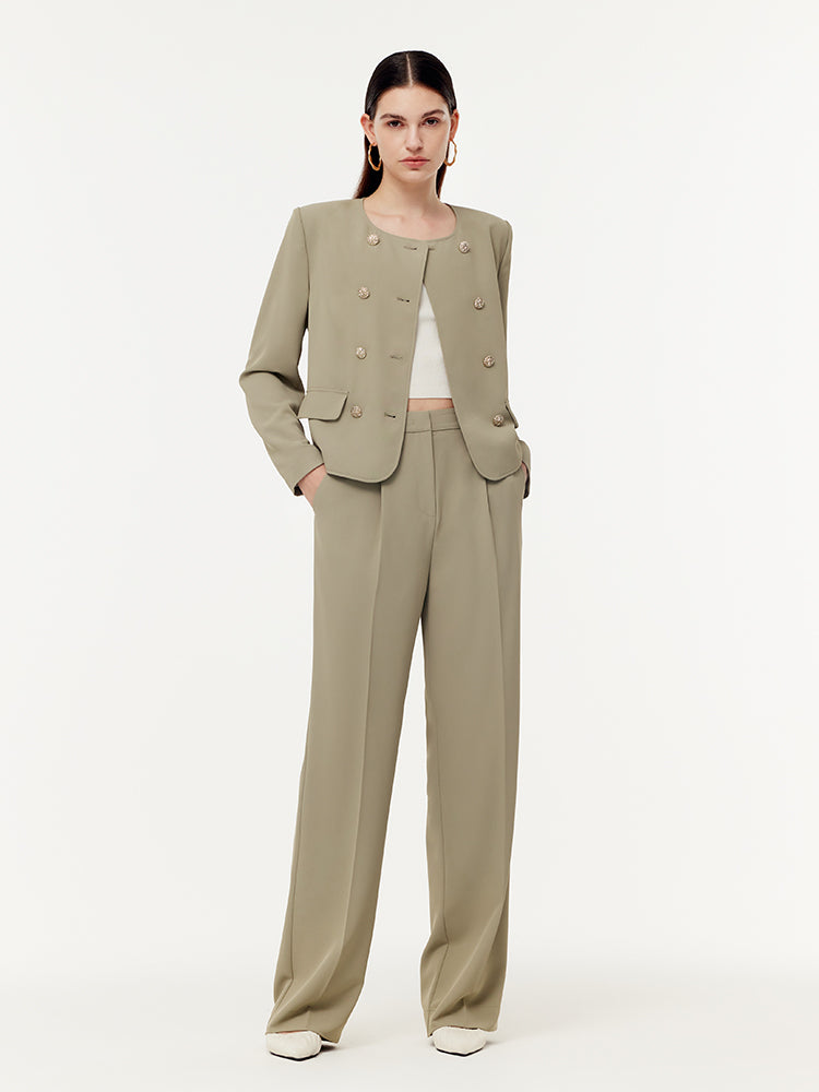 Stretch Double-Breasted Women Jacket GOELIA
