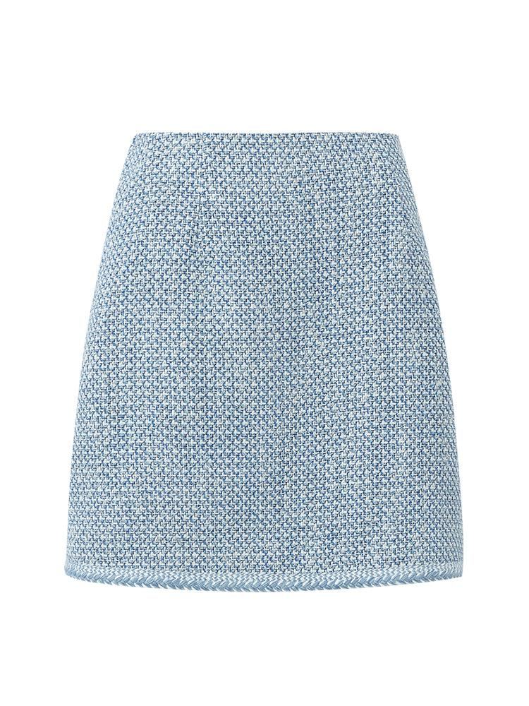 Blue A-Line Women Skirts With Pockets GOELIA