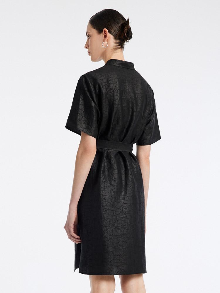 Xiang Yun Silk Mandarin Collar Cheongsam Qipao Mini Dress GOELIA