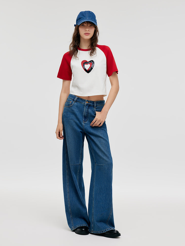 Denim Mid-Rise Women Baggy Jeans GOELIA