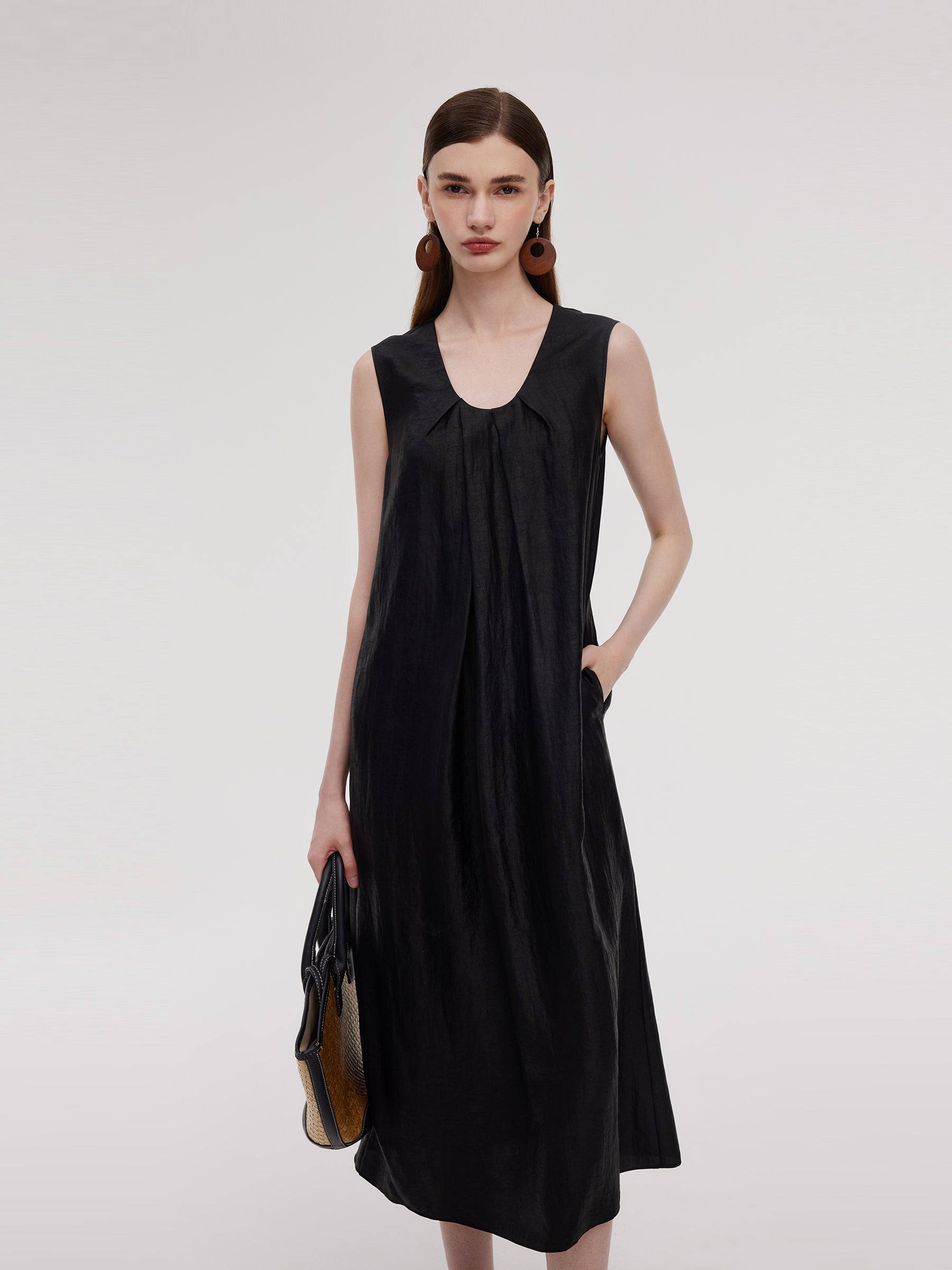 16MM Xiang Yun Silk Women Sleeveless Maxi Dress GOELIA