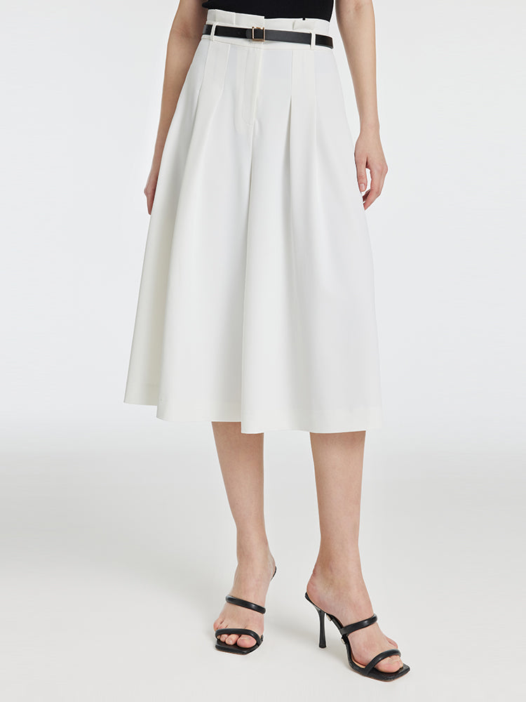 High-Waisted Mid-Calf Women Wide Leg Pants GOELIA
