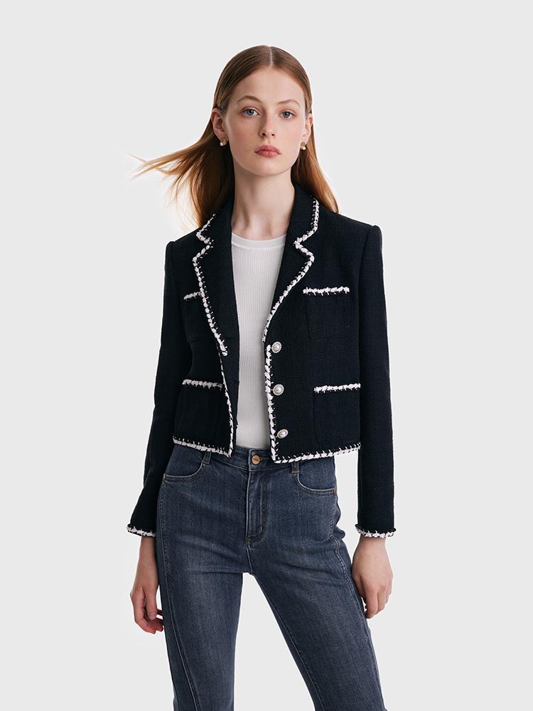 Tweed Knitted Short Jacket GOELIA