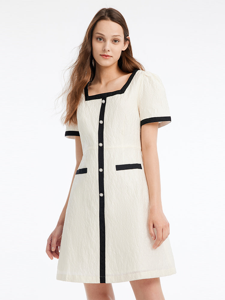 Chic Jacquard Mini Dress