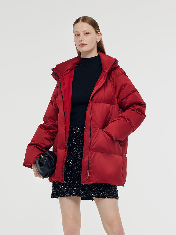 New Chinese-Style Hooded Goose Down Jacket GOELIA