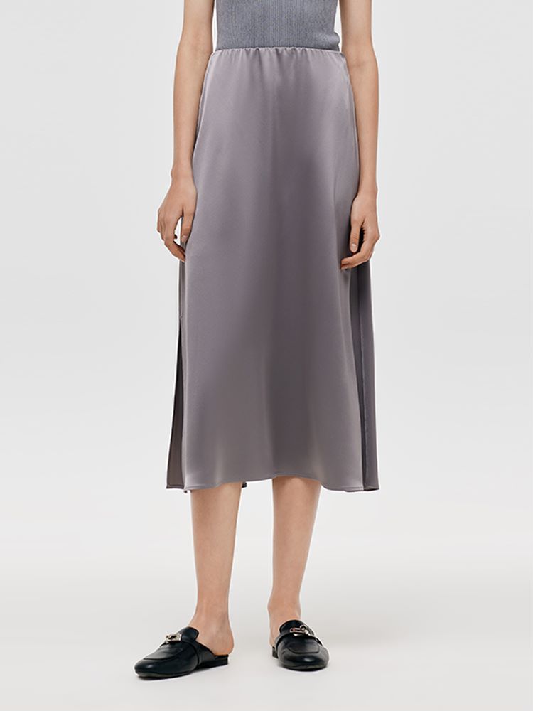 Acetate Flowy Women Skirt GOELIA