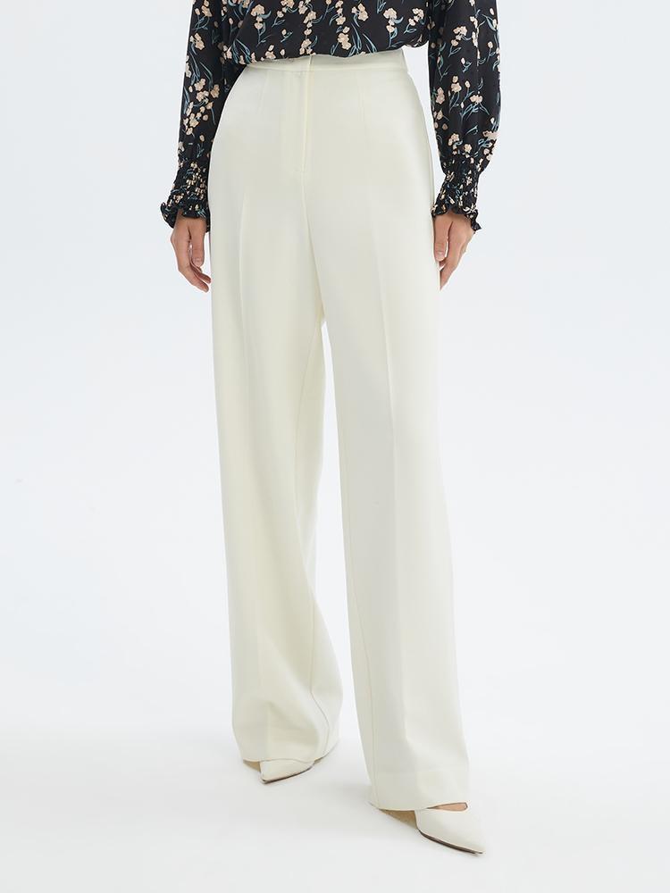 Wool High Waist Wide-leg Pants GOELIA