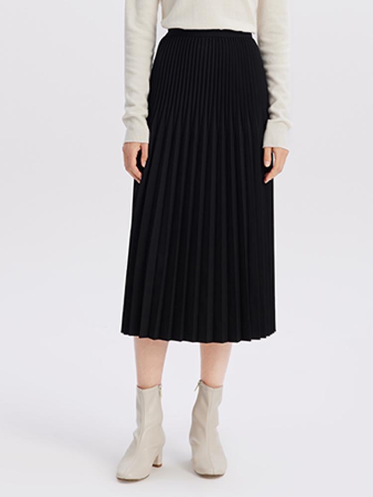 Mid-Length Pleated Half Skirt GOELIA