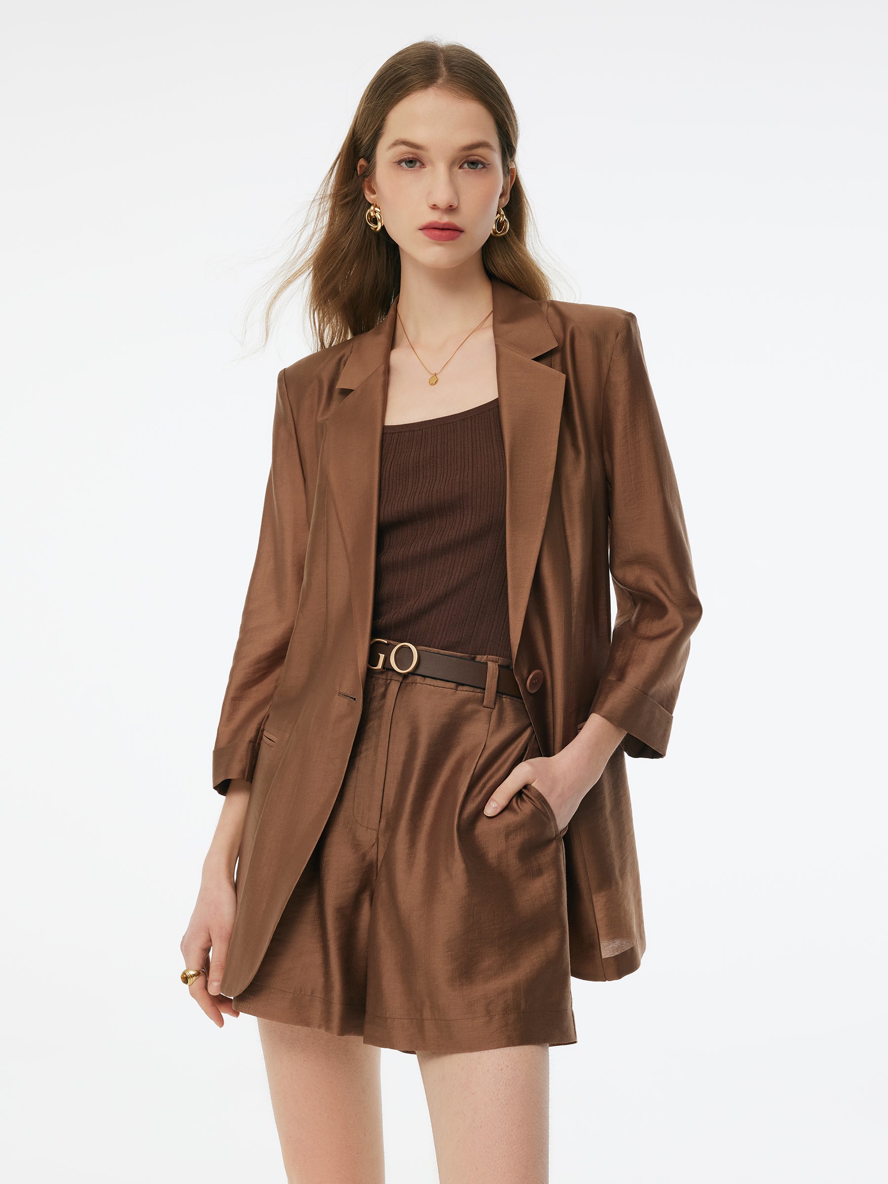 Tencel Blend Women Blazer GOELIA