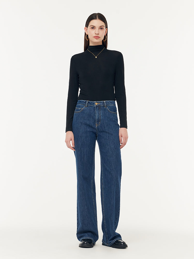 Tencel Stretch Women Knit Top GOELIA