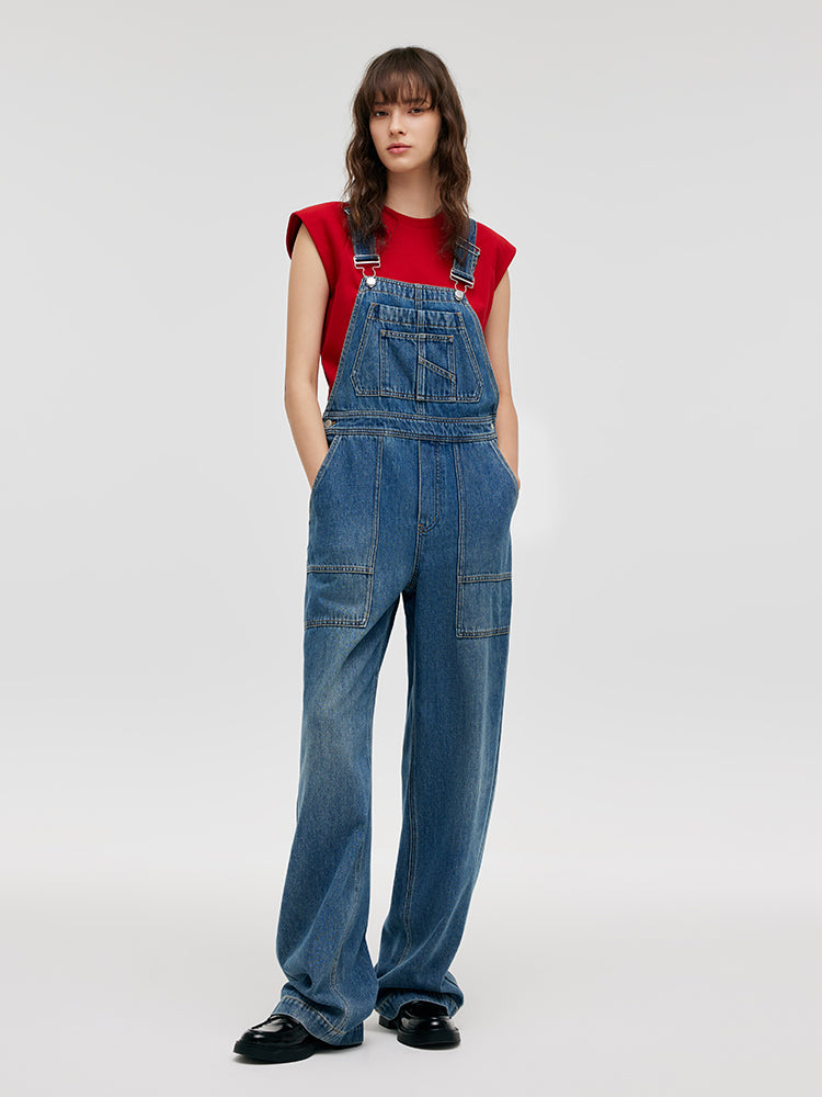 Denim Straight Full-Length Women Overalls GOELIA