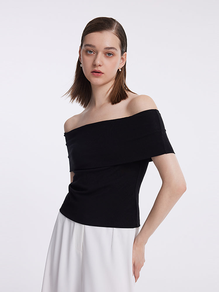 Slim Off Shoulder Women Top GOELIA