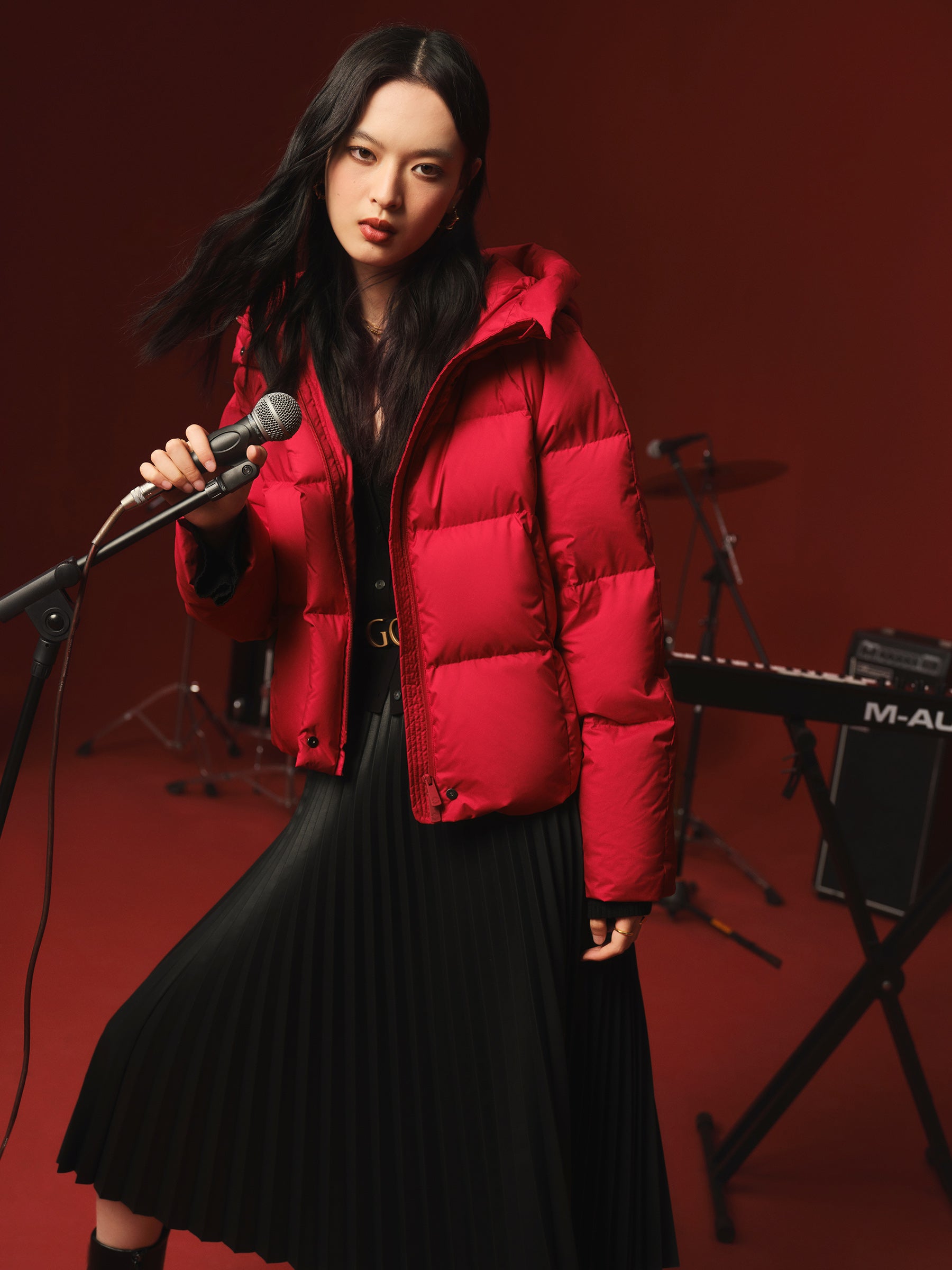 Hooded Zip-Up Goose Down Jacket GOELIA Hooded Zip-Up Goose Down Jacket GOELIA