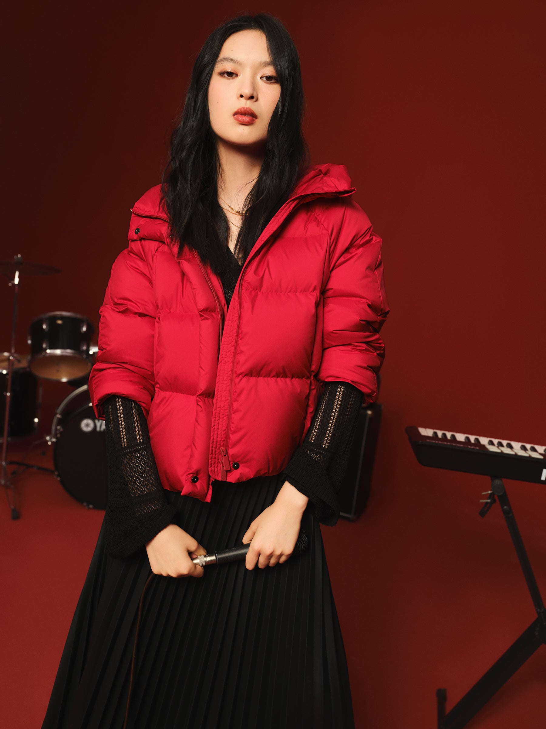 Hooded Zip-Up Goose Down Jacket GOELIA Hooded Zip-Up Goose Down Jacket GOELIA