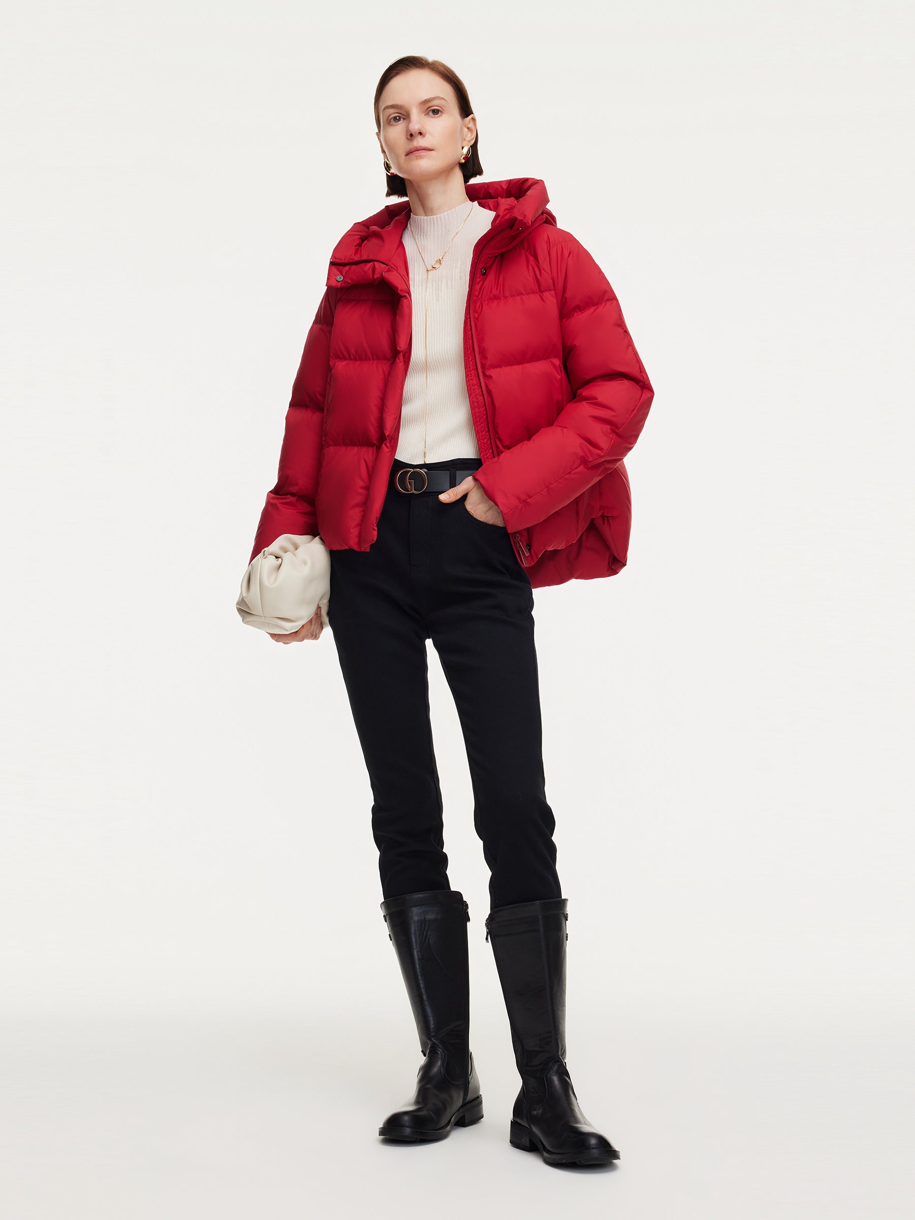 Hooded Zip-Up Goose Down Jacket GOELIA Hooded Zip-Up Goose Down Jacket GOELIA