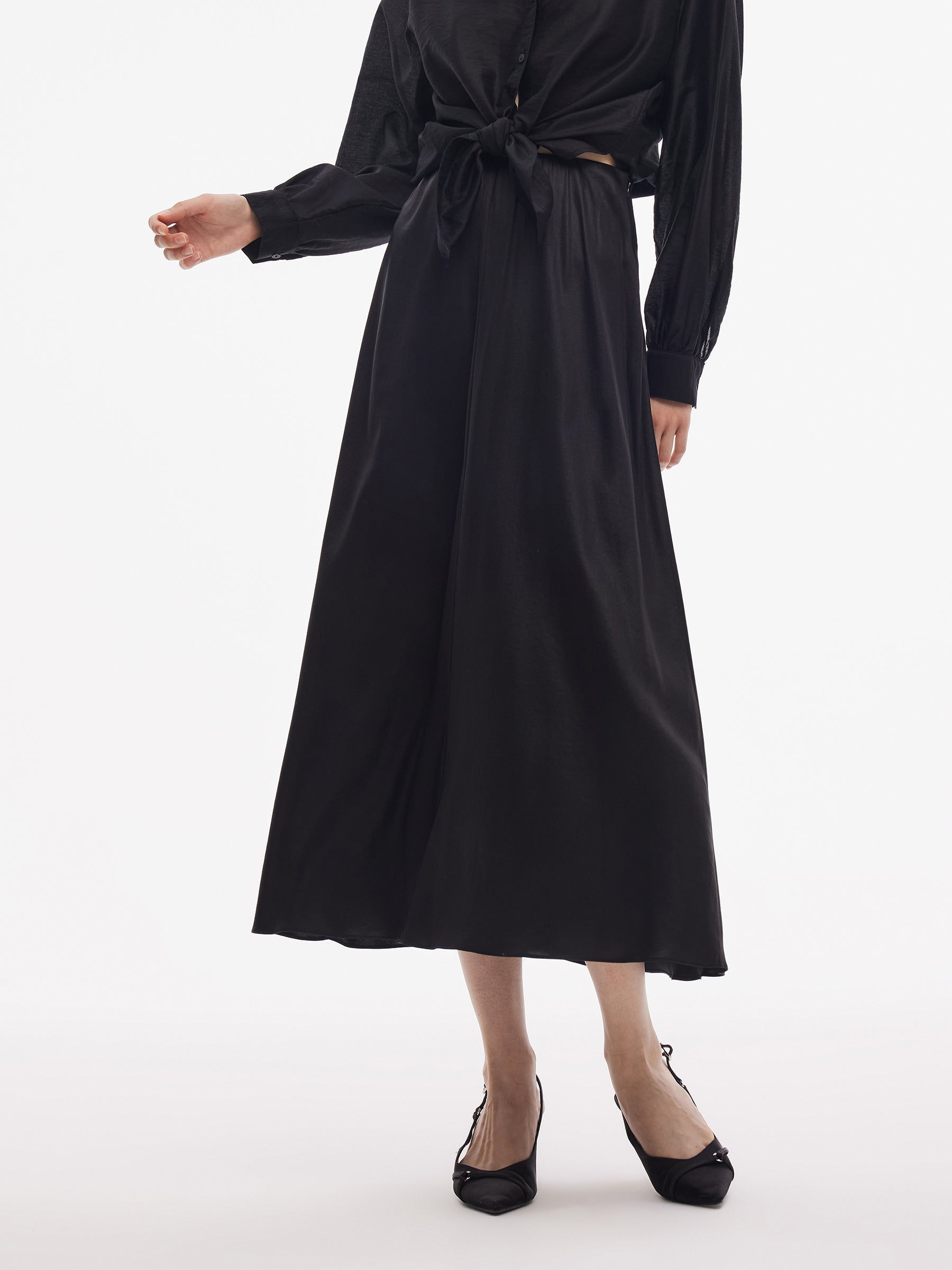 19MM Xiang Yun Silk Women Elastic Waist Skirt GOELIA