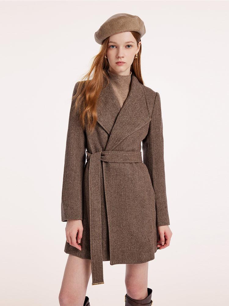 Maxi lapel manteco wool coat - Women