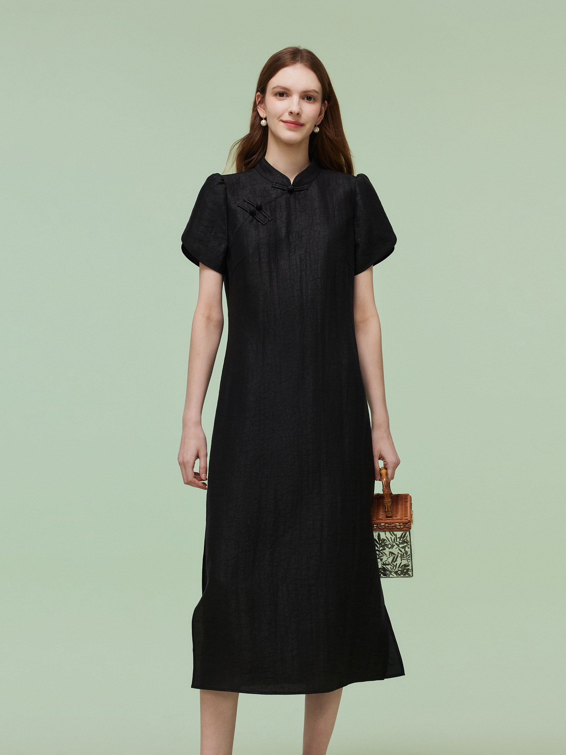 18MM Xiang Yun Silk Women Qipao Maxi Dress GOELIA