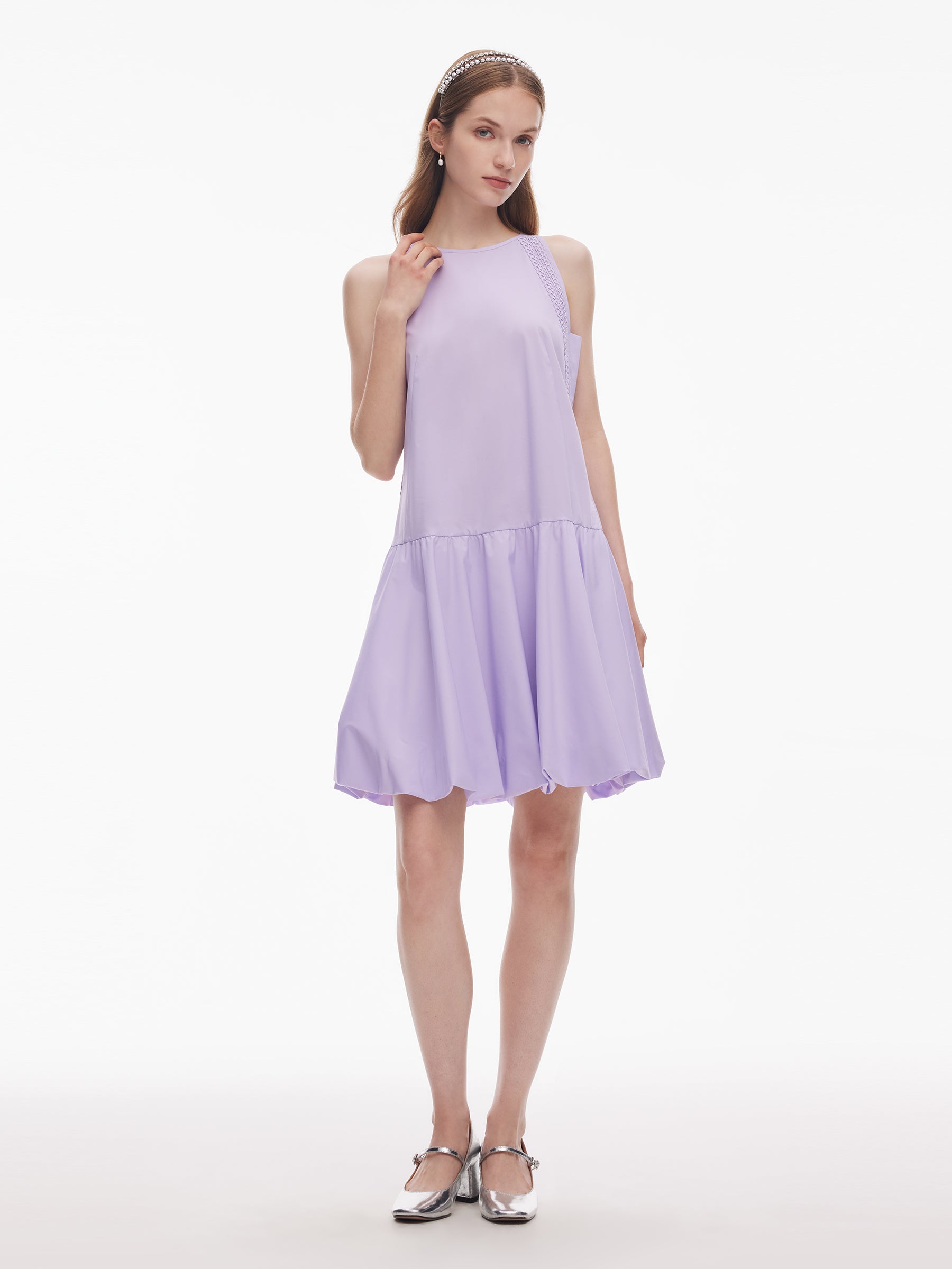 A-Line Flared Hem Women Mini Vest Dress GOELIA