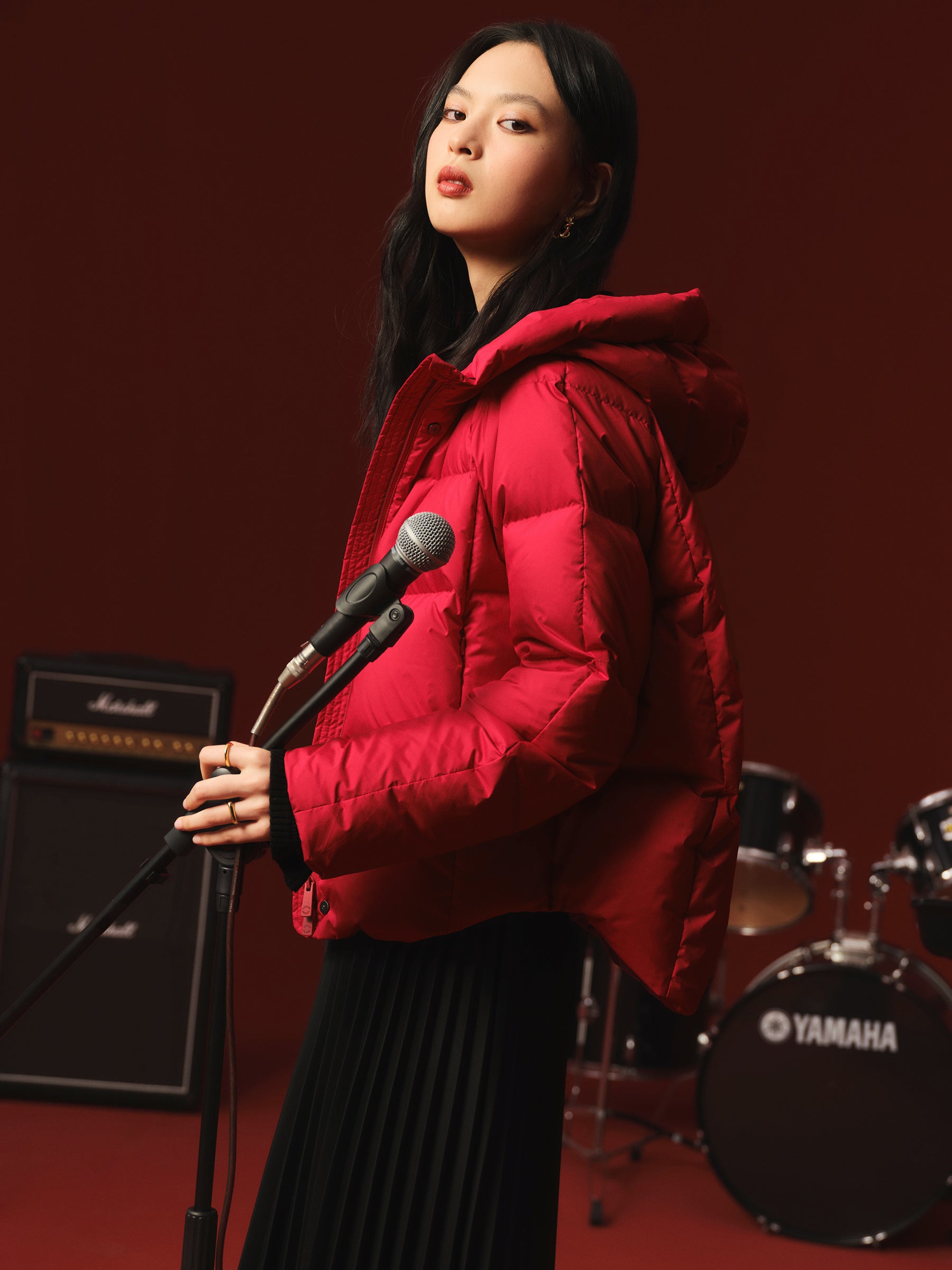 Hooded Zip-Up Goose Down Jacket GOELIA Hooded Zip-Up Goose Down Jacket GOELIA