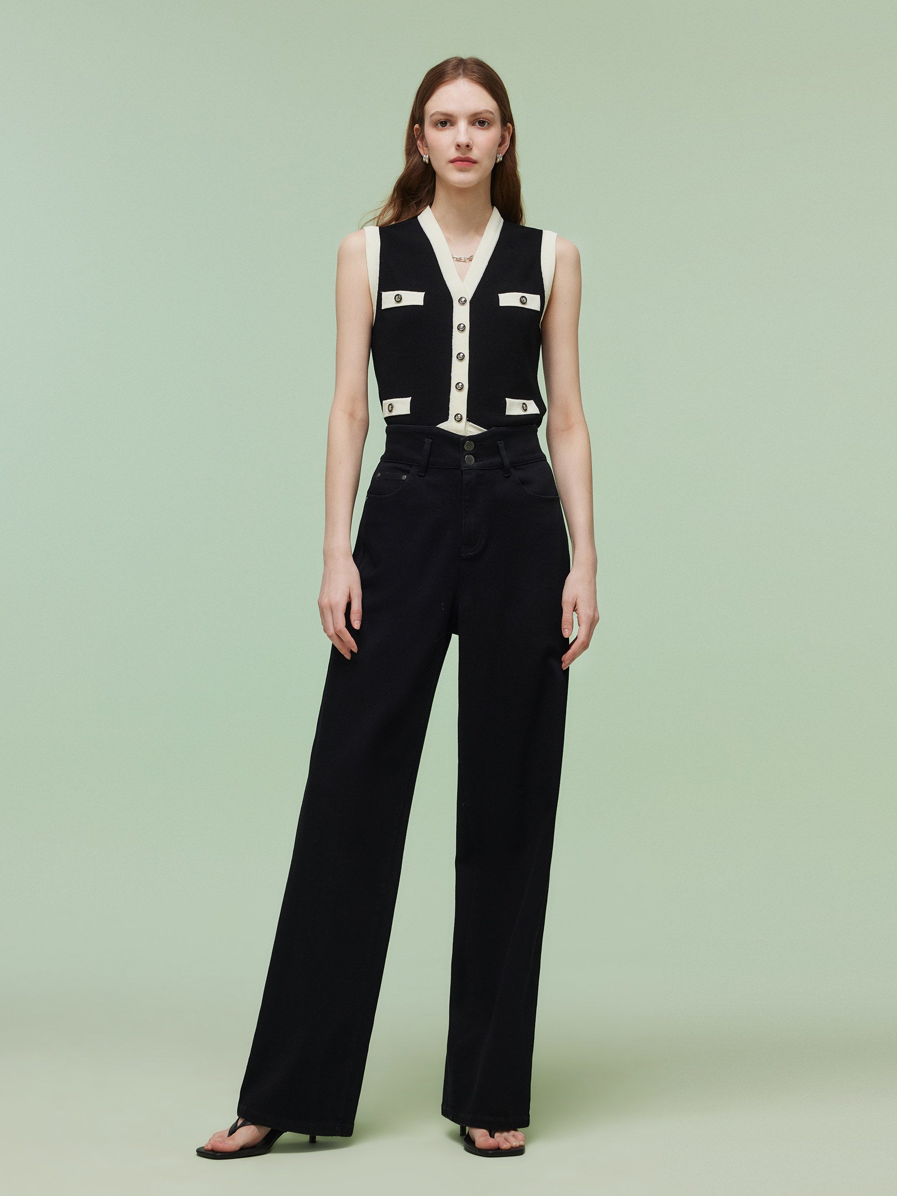 Denim High-waisted Women Column Jeans GOELIA