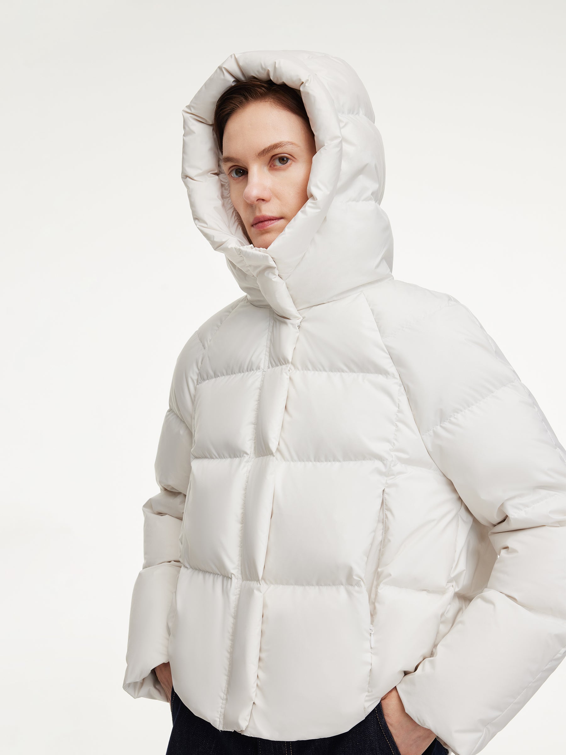 Hooded Zip-Up Goose Down Jacket GOELIA Hooded Zip-Up Goose Down Jacket GOELIA