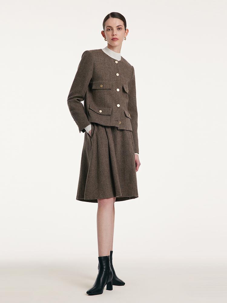 Washable Woolen Classic Jacket GOELIA