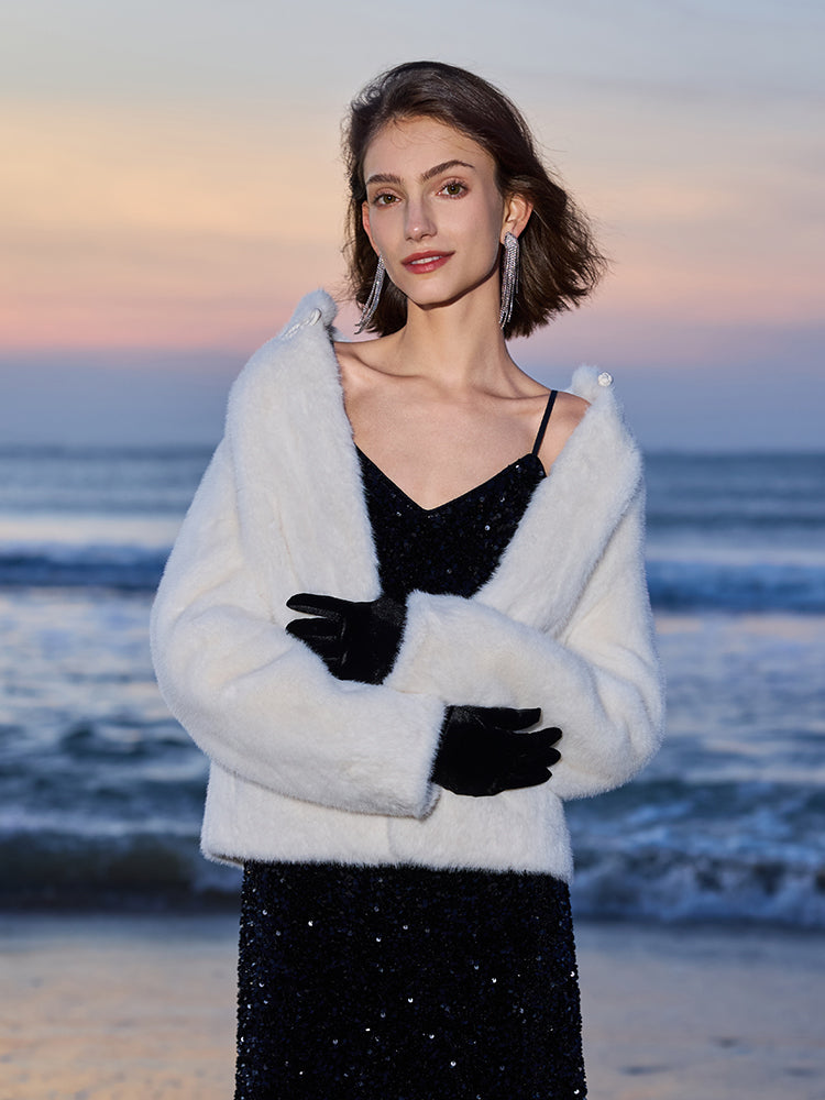 New Chinese-Style Eco-friendly Fur Women Short Coat GOELIA