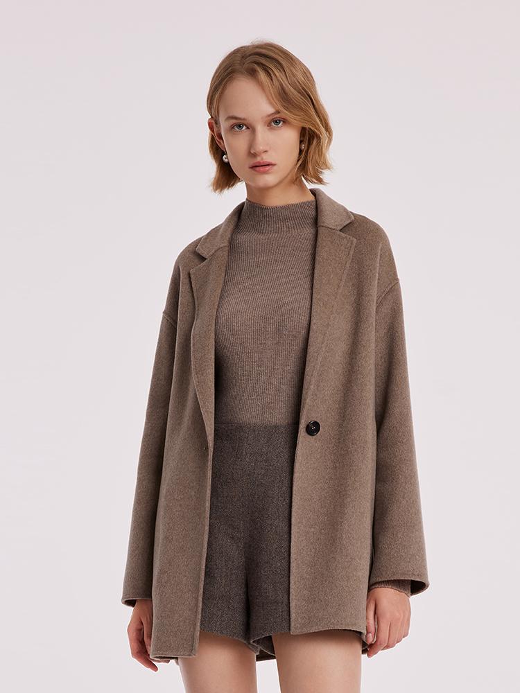 Pure Cashmere Mid-Length Women Coat GOELIA