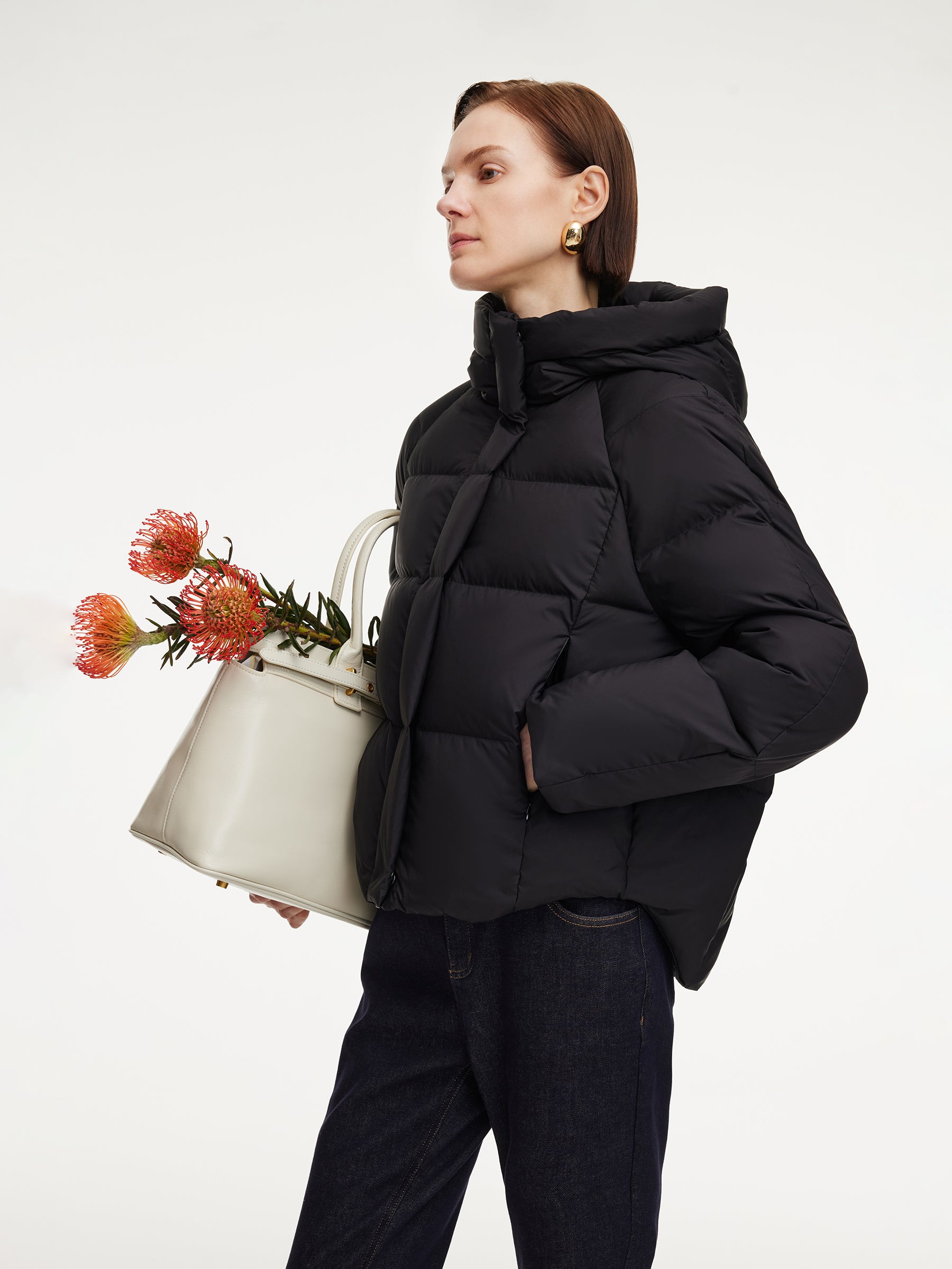 Hooded Zip-Up Goose Down Jacket GOELIA Hooded Zip-Up Goose Down Jacket GOELIA