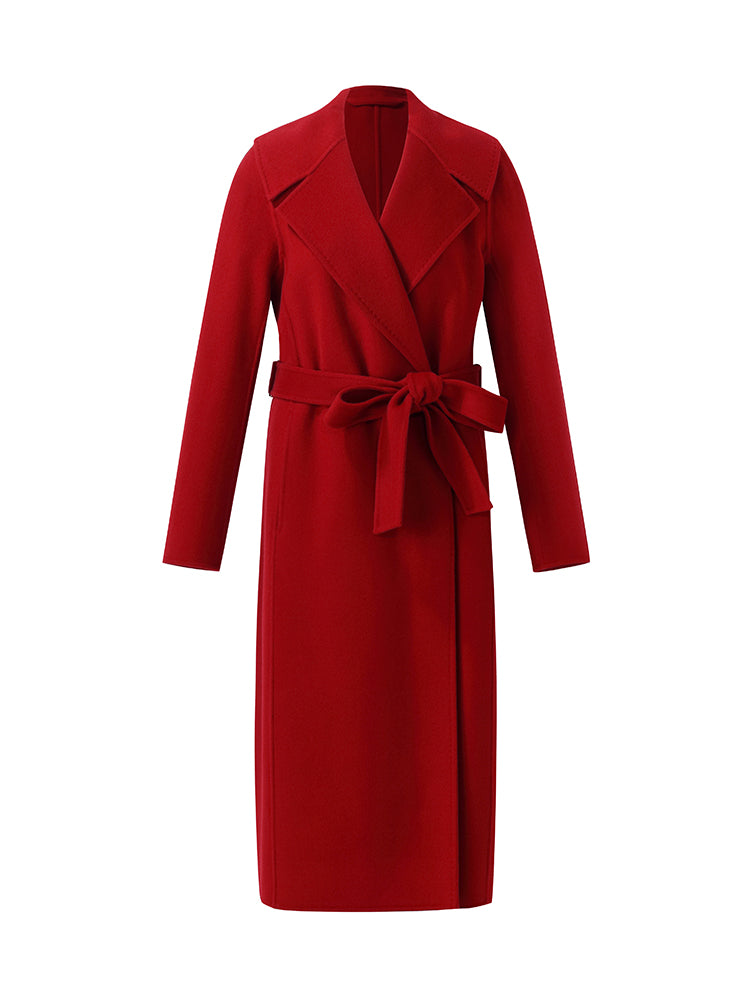 Cashmere Wool Double-Faced Women Wrap Overcoat GOELIA