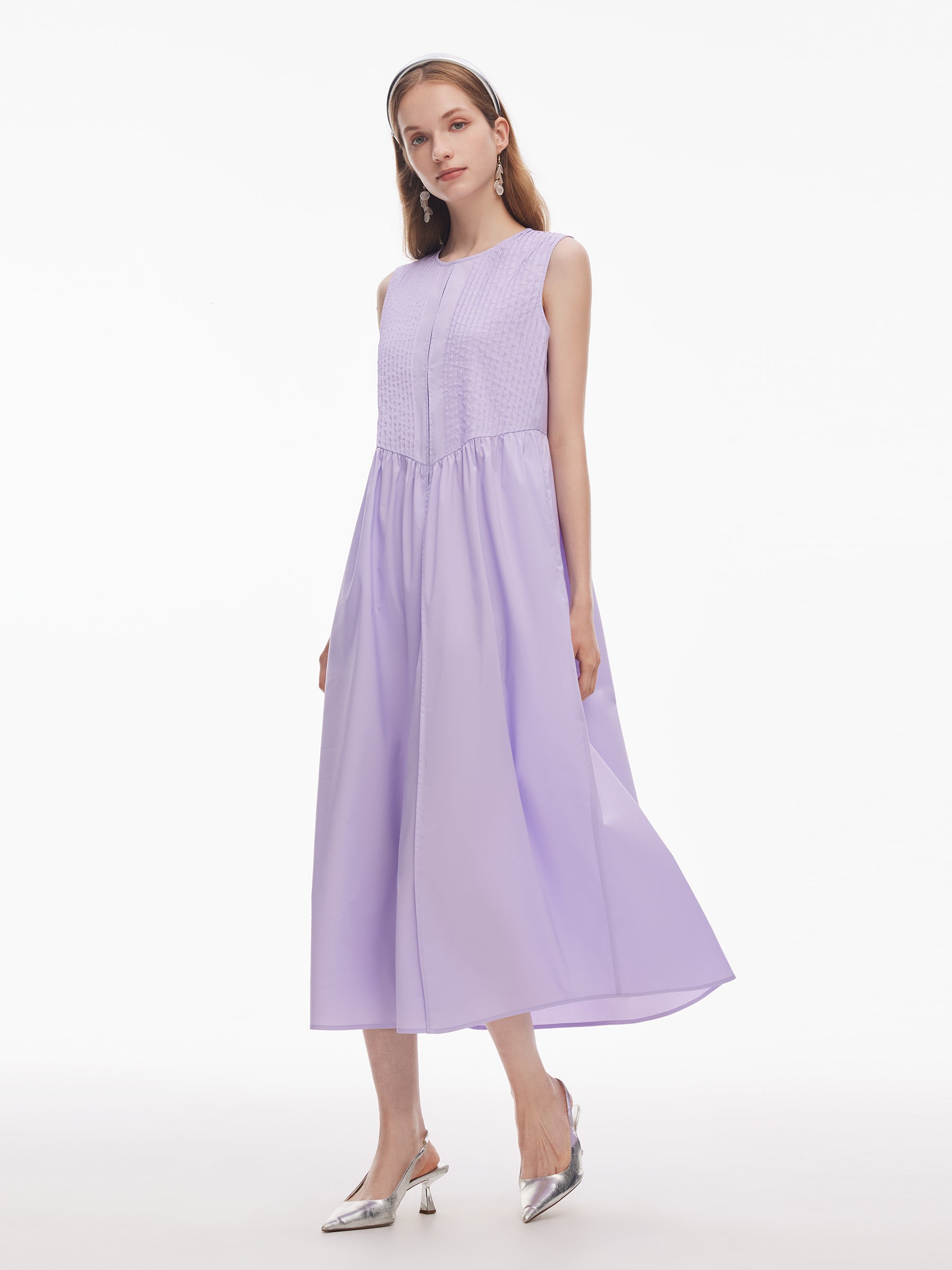 Loose Fit A-Line Women Sleeveless Maxi Dress GOELIA