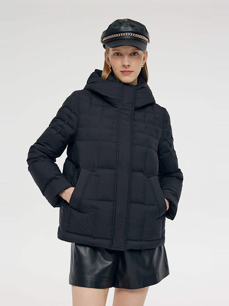 Hooded Pockets Goose Down Jacket GOELIA