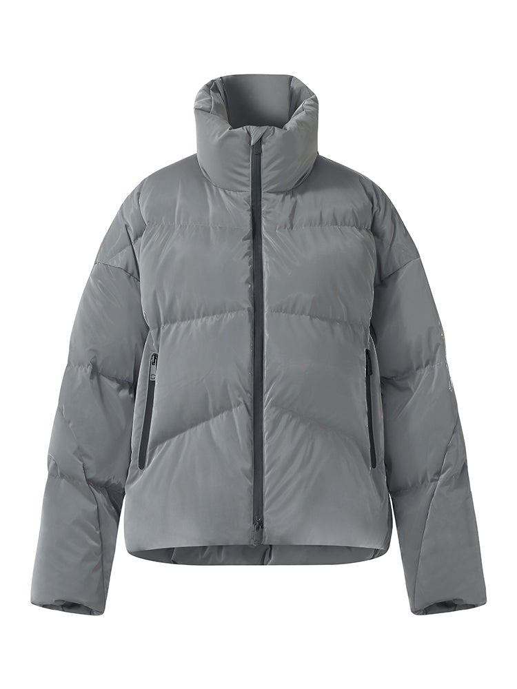 High Collar Unisex Short Goose Down Jacket GOELIA
