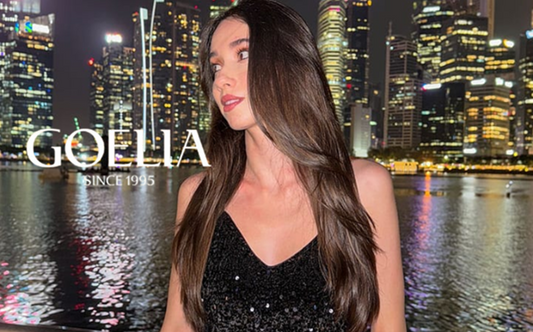 a lady in a black velvet sequins slip dress