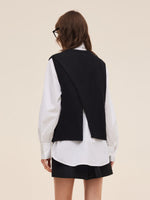 Knit Tank Top And Long Sleeve Shirt Two-Piece Set GOELIA