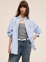 100% Cotton 3D Butterfly Women Loose Fit Shirt GOELIA