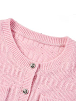 [Preview] Wool Blend Round Neck Women Cardigan GOELIA