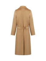 Camel Pure Cashmere Lapel Women Coat GOELIA